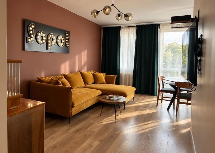 Praia Apartments - 200 m do Plaży Apartament z balkonem i widokiem